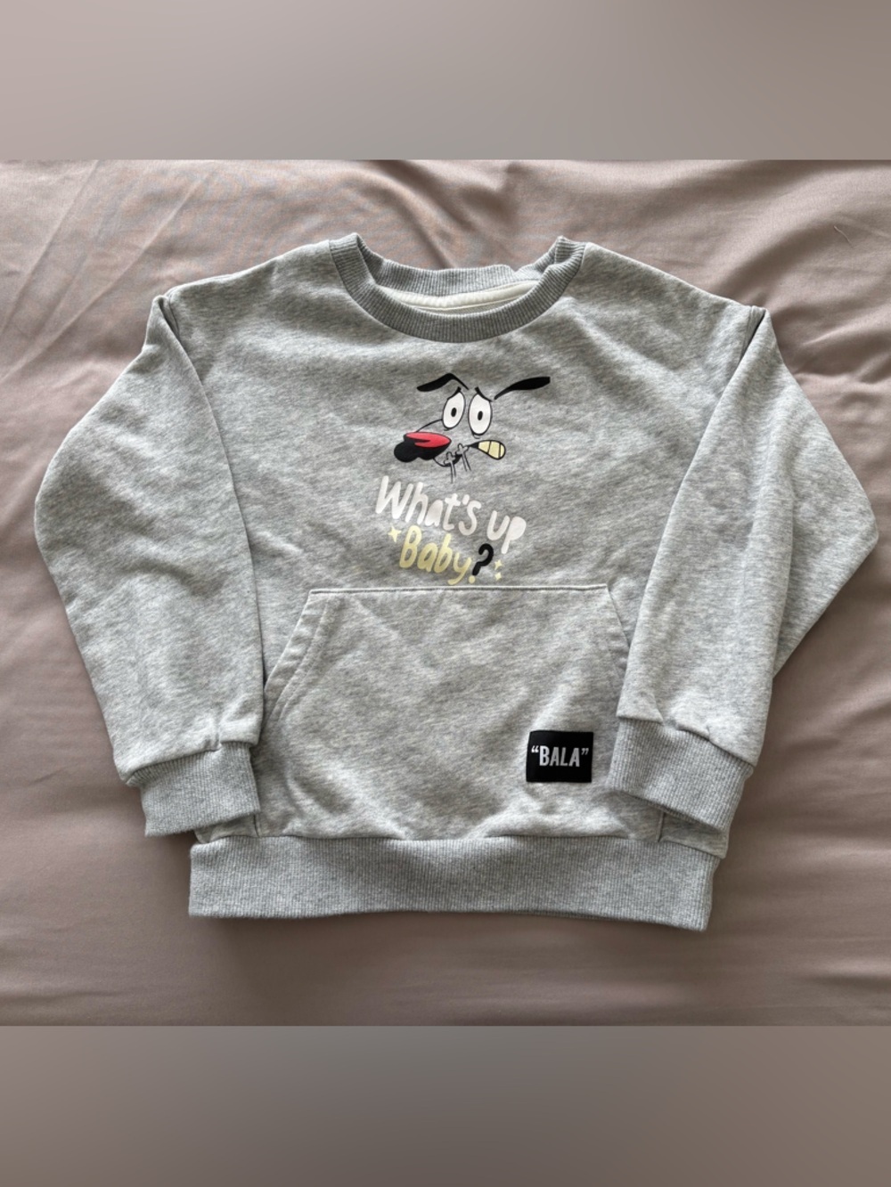 Courage The Cowardly Dog Grey Kids Sweatshirt Size 4T(110)